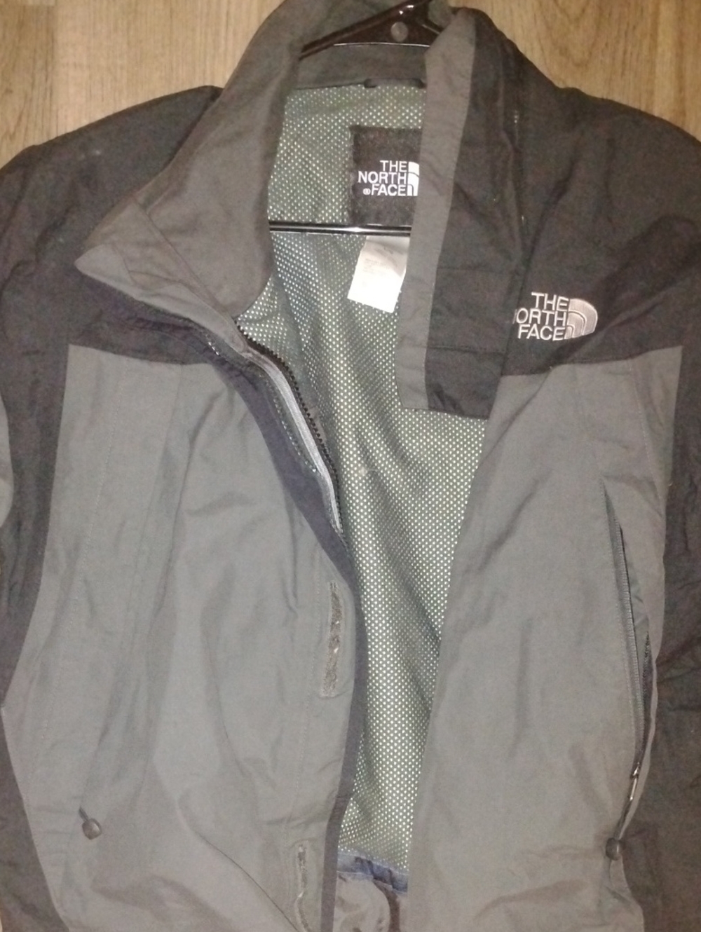 The North Face Men’s Gray and Black Raincoat